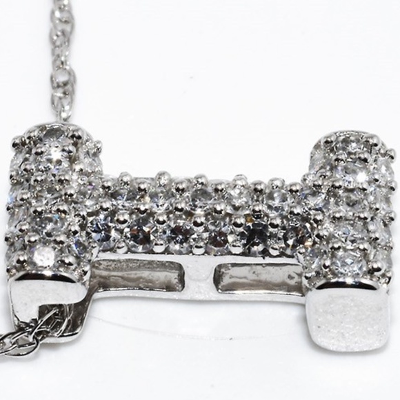 $1,800 10K Gold .25CT Natural White Diamond Cluster Letter "I" Slide Necklace - Picture 5 of 7